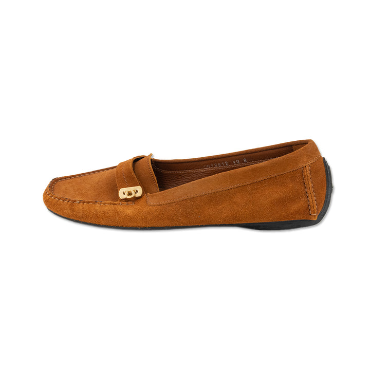 Salvatore Ferragamo Burnt Orange Suede Loafers