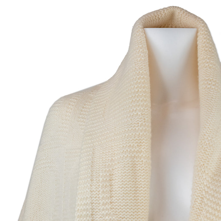 Salvatore Ferragamo Monogram Knit Wool Shawl