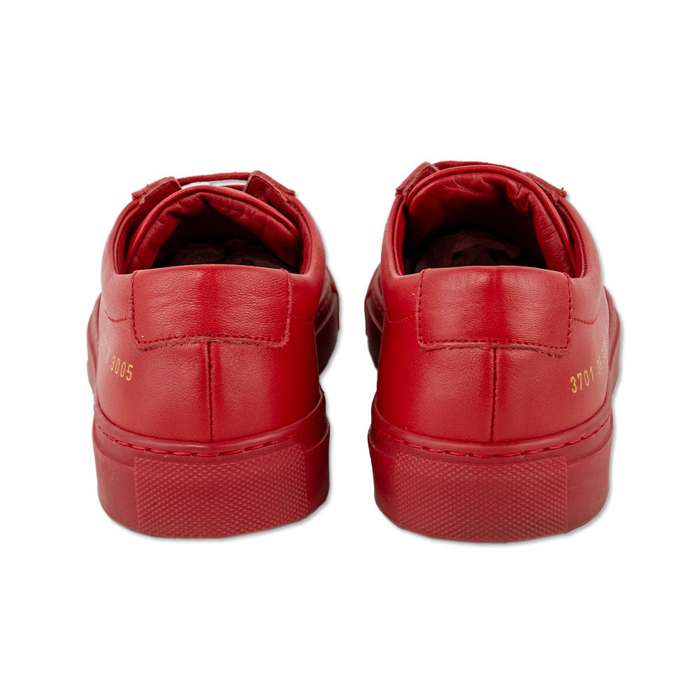 Common Projects Achilles Low Red Leather Sneakers