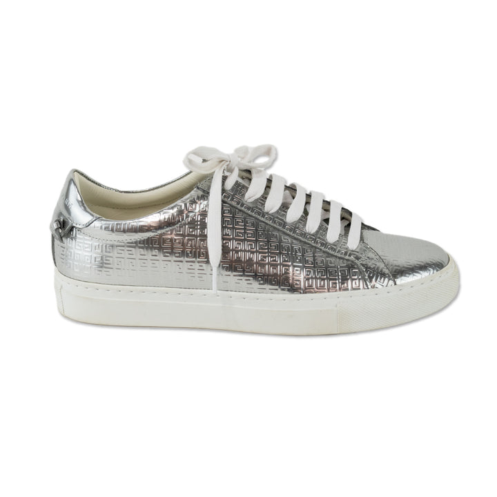 Givenchy Urban Street 4G Metallized Silver Low Top Sneaker