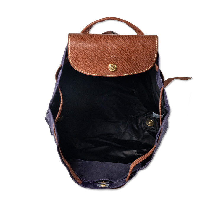 Longchamp Purple Nylon Medium Le Pliage Backpack