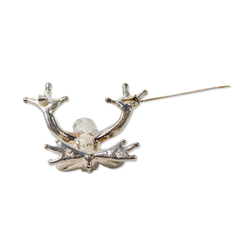 Sterling Silver Frog Brooch