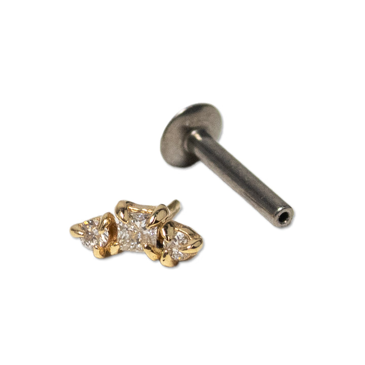 Stone and Strand NYC Three Diamond Stud Earring