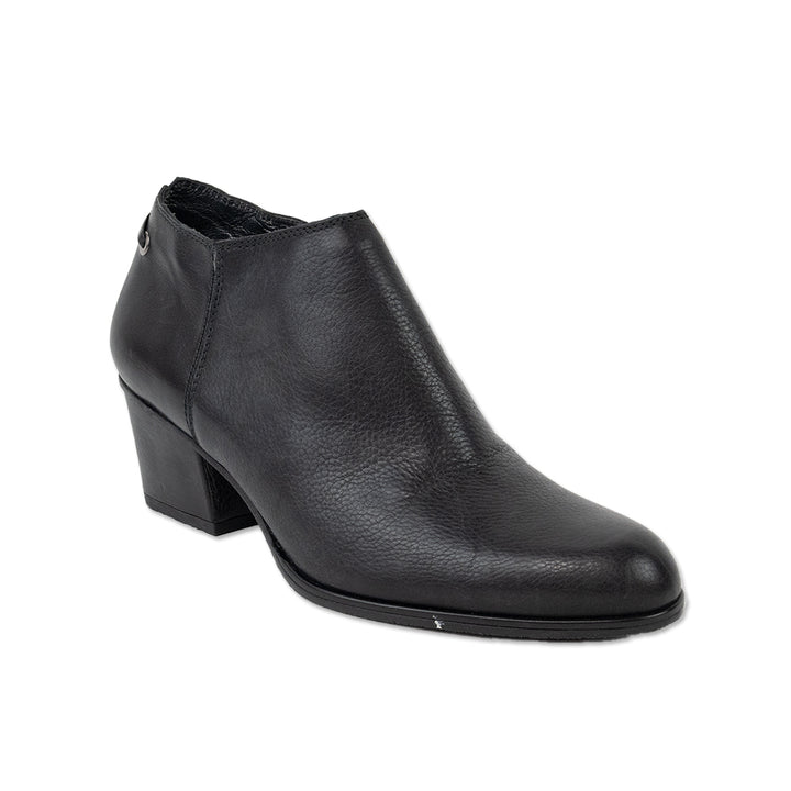 Stuart Weitzman Black Leather Heeled Ankle Booties