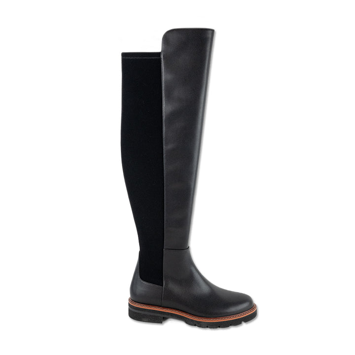 Stuart Weitzman Black Leather Knee High Riding Boots