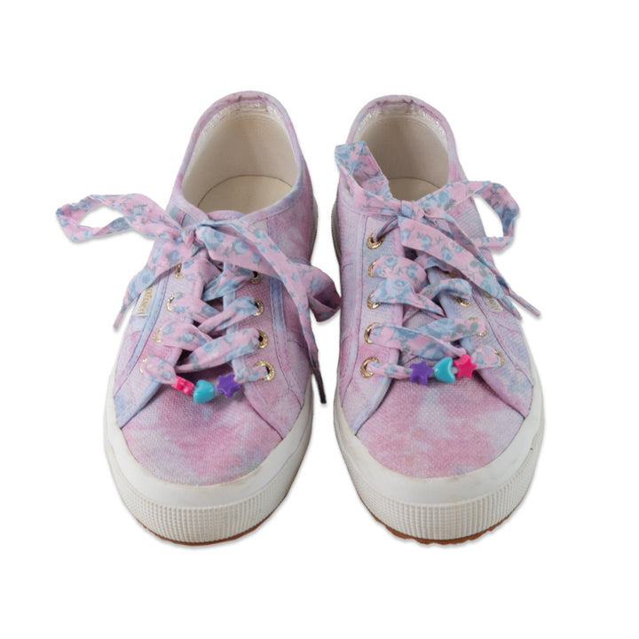 Superga LoveShackFancy Collab Pink and Blue Tie Dye Sneakers