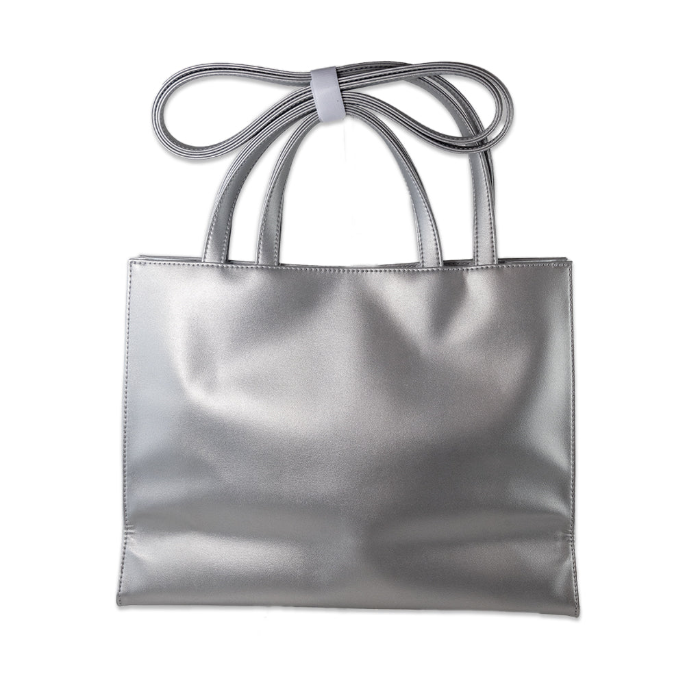 Telfar Medium Silver Shopping Tote