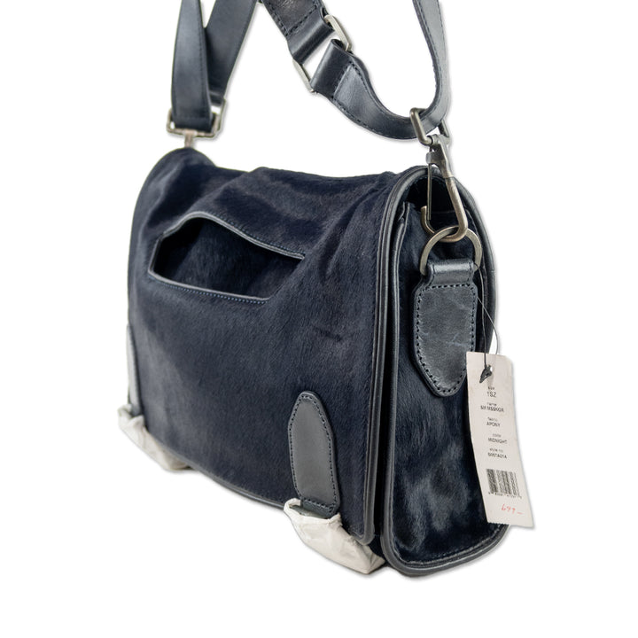 Theyskens
 Theory Navy Calf Hair Small Messenger Bag