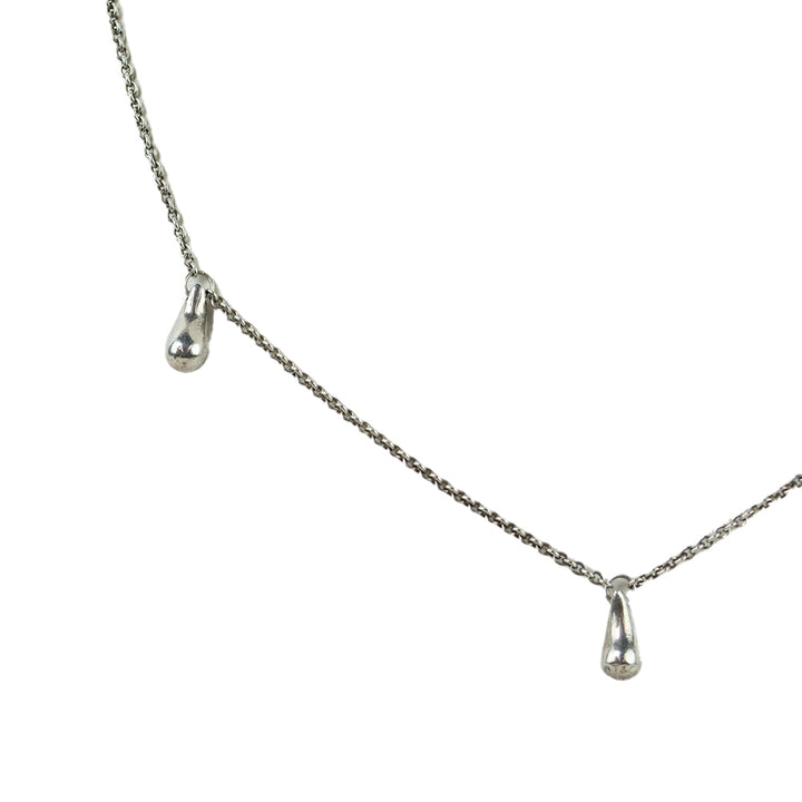 Tiffany 
Co. Elsa Peretti 3 Teardrop Sterling Silver Necklace