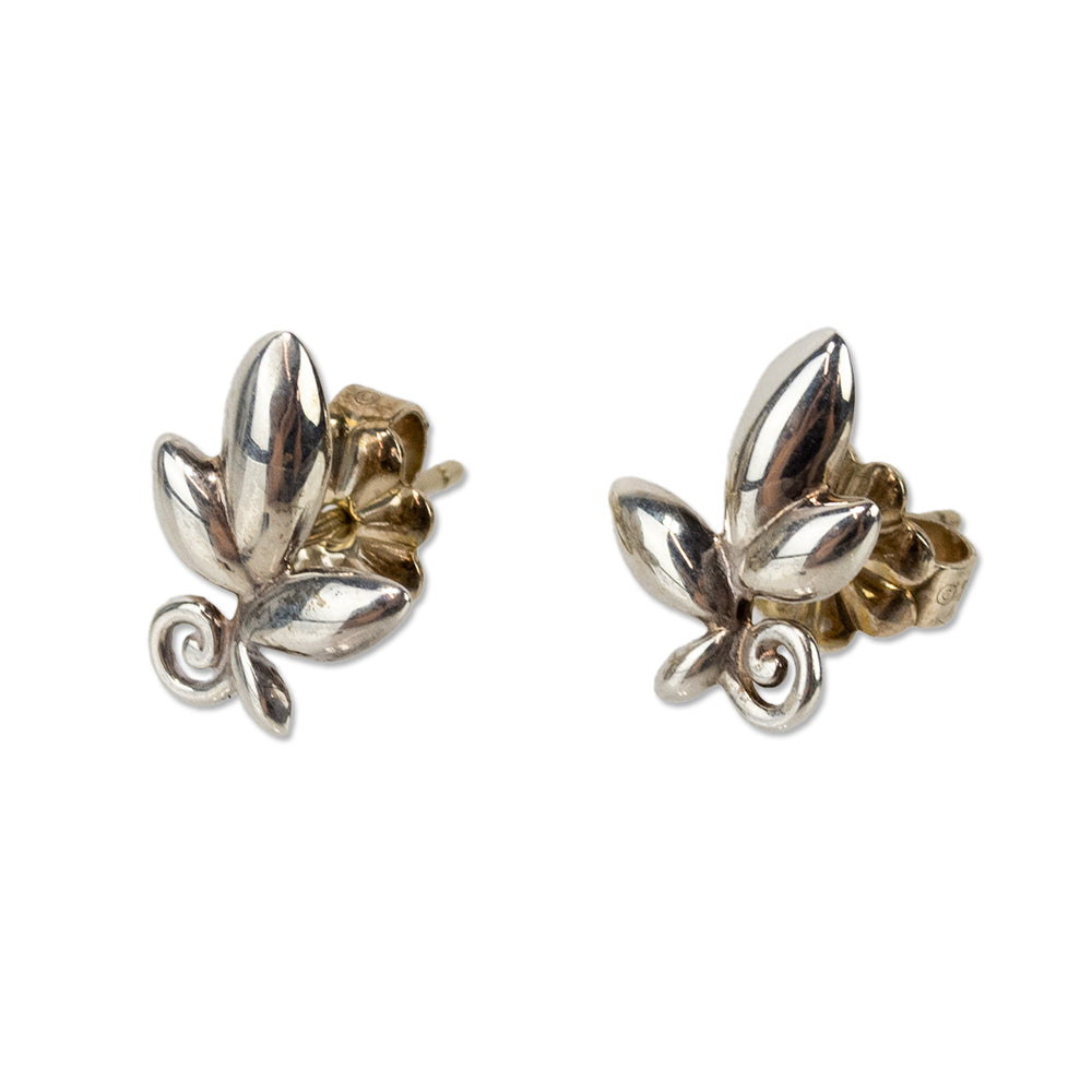 Tiffany 
Co. Sterling Silver Olive Leaf Stud Earrings