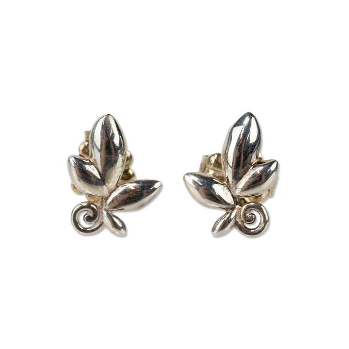 Tiffany 
Co. Sterling Silver Olive Leaf Stud Earrings