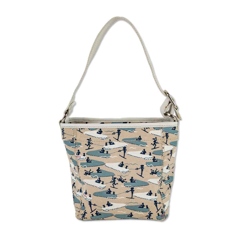 Tod
s Multicolor Water Ski Printed Canvas Shoulder Bag