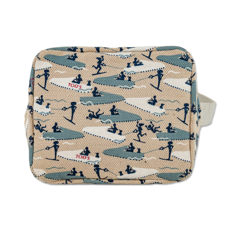 Tod
s Multicolor Water Ski Printed Canvas Shoulder Bag