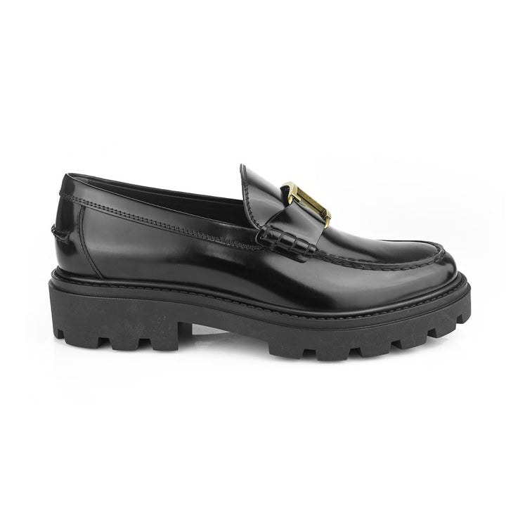 Tod
s Mens T Timeless Black Leather Loafers