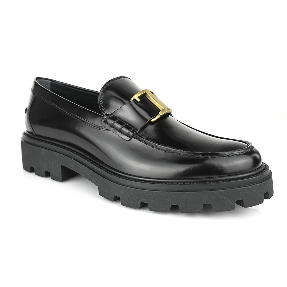 Tod
s Mens T Timeless Black Leather Loafers