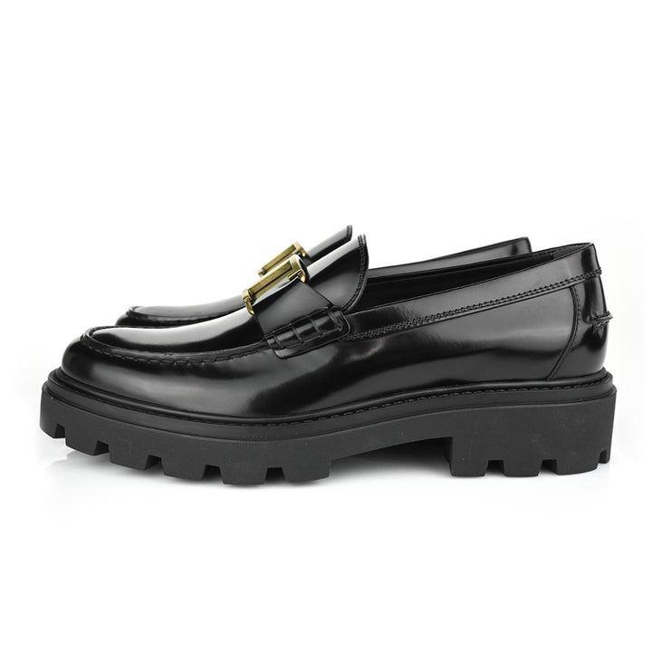 Tod
s Mens T Timeless Black Leather Loafers