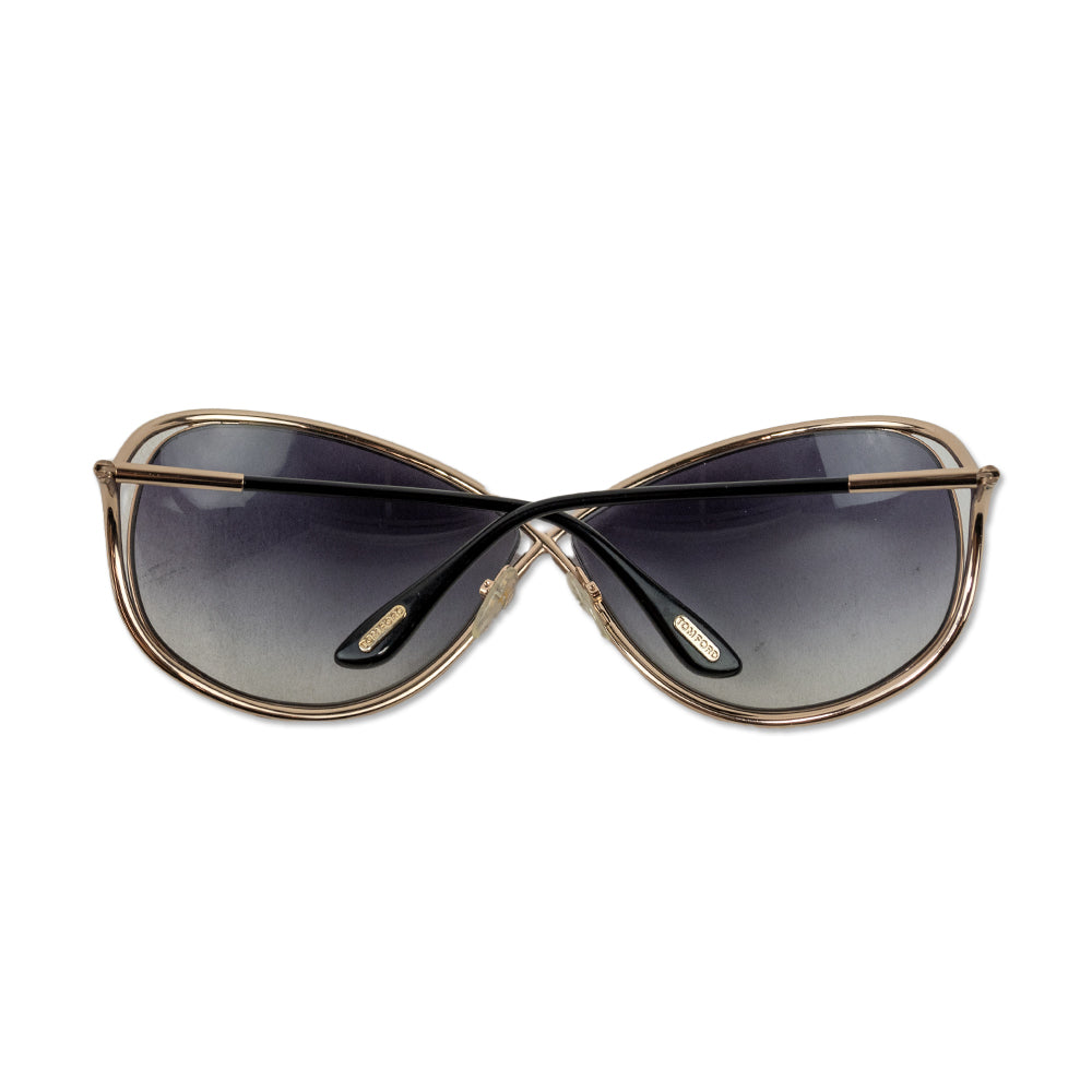 Tom Ford Miranda Rose Gold 
Black Oversized Soft Square Sunglasses