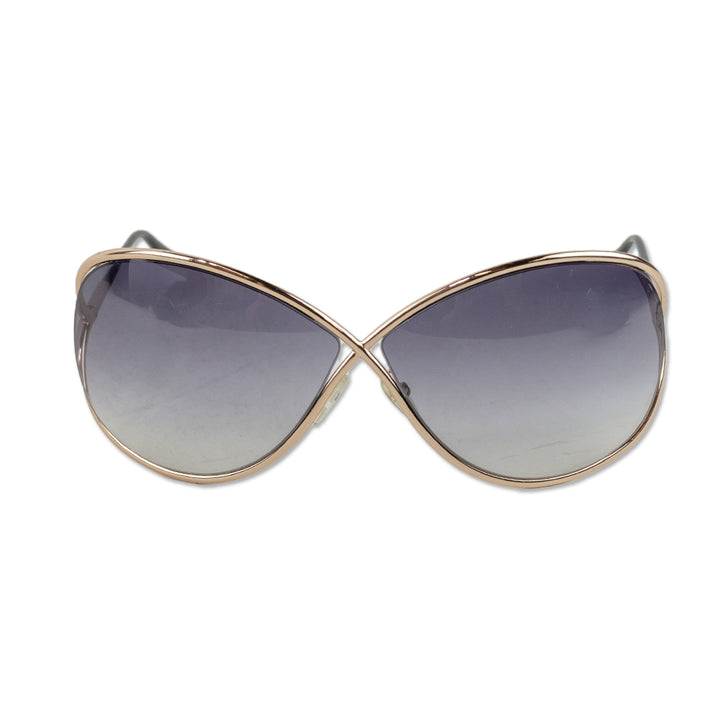 Tom Ford Miranda Rose Gold 
Black Oversized Soft Square Sunglasses