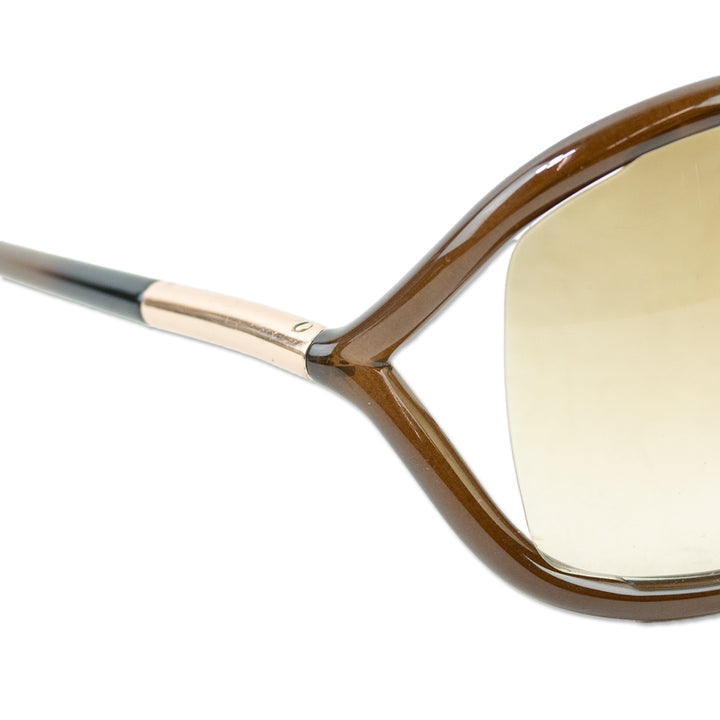 Tom Ford Whitney Oversized Brown Round Sunglasses