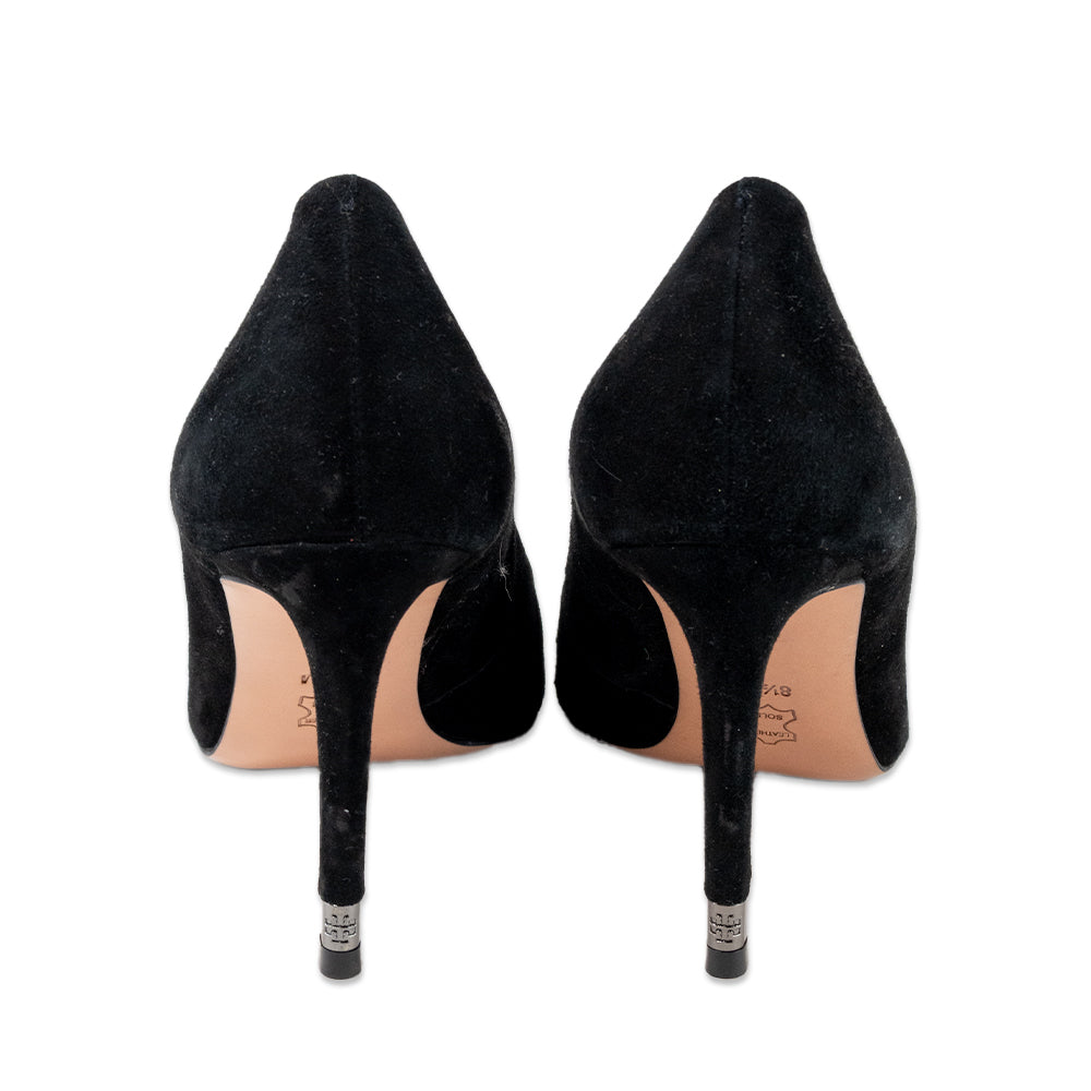 Tory Burch Black Suede Pointed Toe Pump