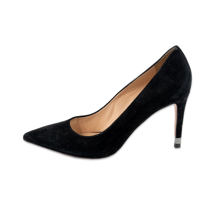 Tory Burch Black Suede Pointed Toe Pump