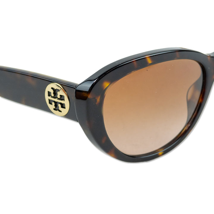 Tory Burch Tortoise Shell Oval Frame Sunglasses