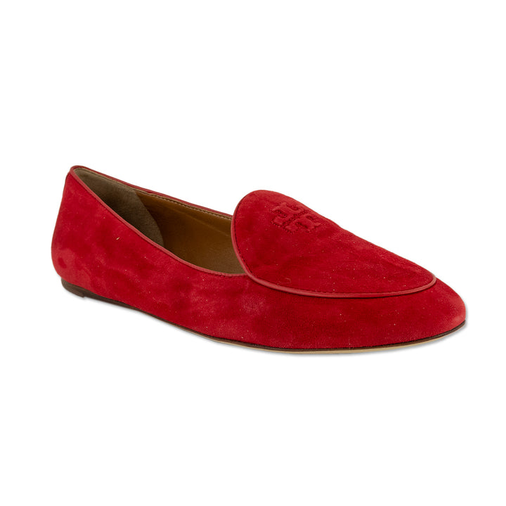 Tory Burch Red Suede Loafers