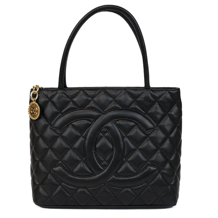 Chanel Black Caviar Medallion Tote