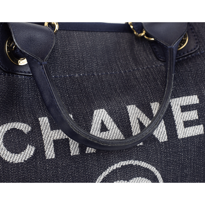 Chanel Large Deauville Denim Shopping Tote