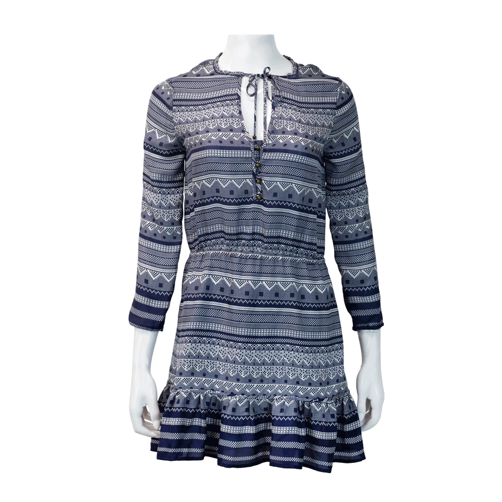 Veronica Beard Navy 
White Print Mini Dress