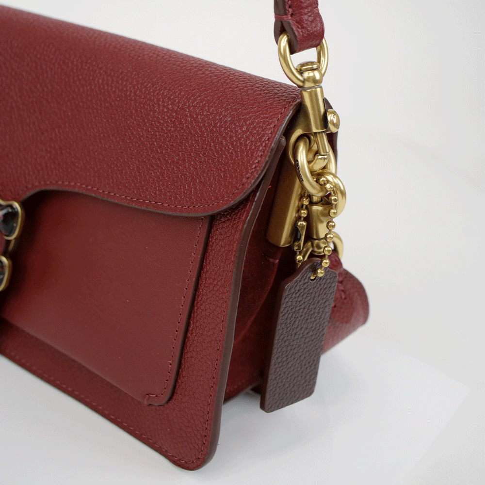 Coach Tabby Burgundy Leather Shoulder Bag