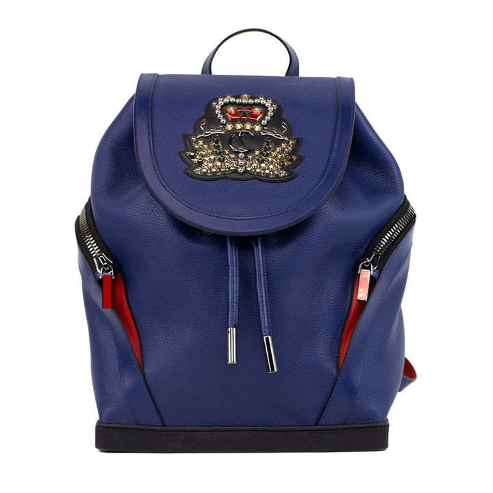 Christian Louboutin Explorafunk Navy Leather Backpack