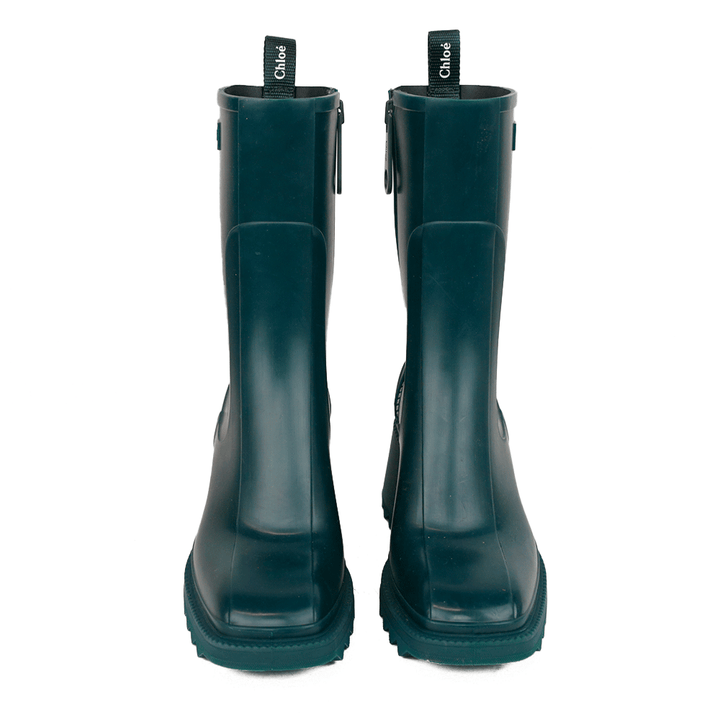 Chloé Teal Rubber Betty Rain Boots