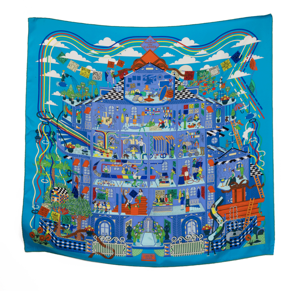 Hermès Maison des Carrés Silk Square Scarf