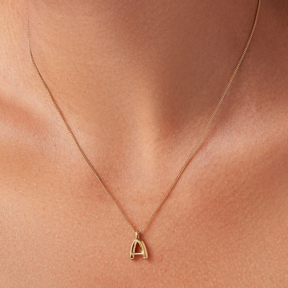 Jenny Bird Gold Monogram Chain Necklace