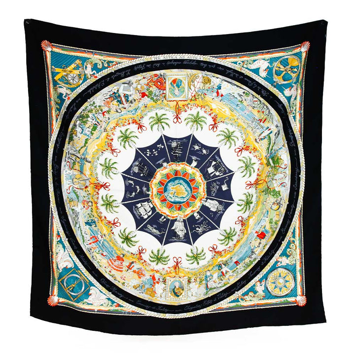 Hermès Per Astra Ad Astra Printed Silk Scarf