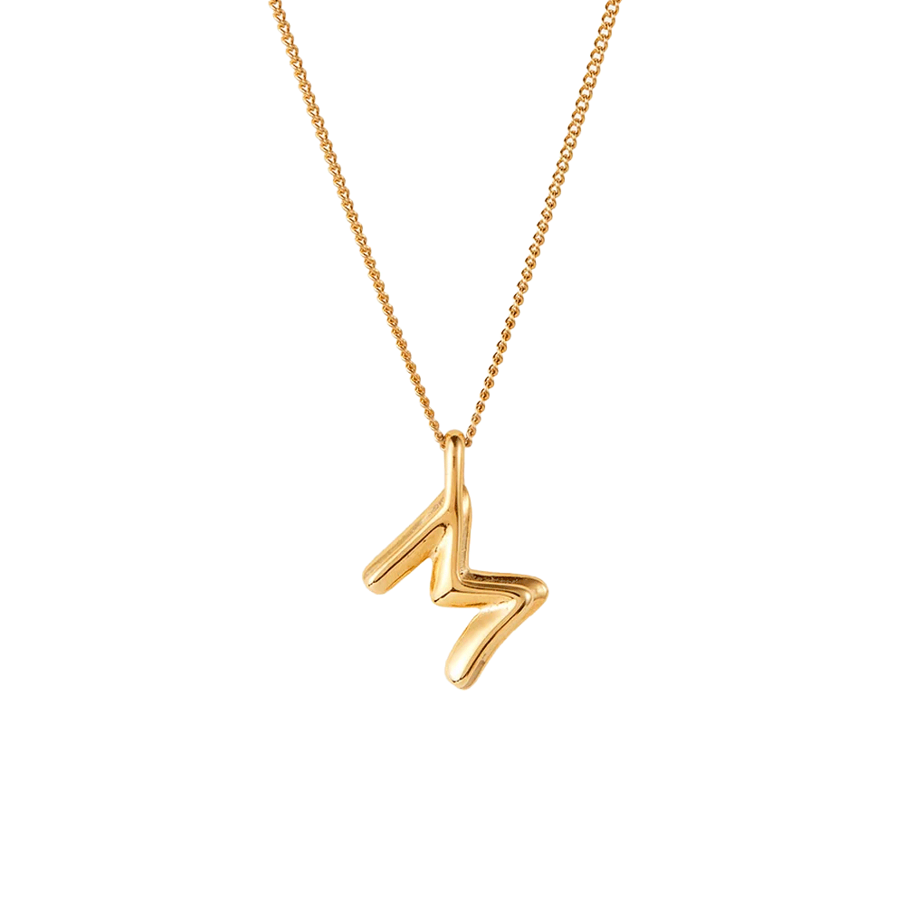 Jenny Bird Gold Monogram Chain Necklace