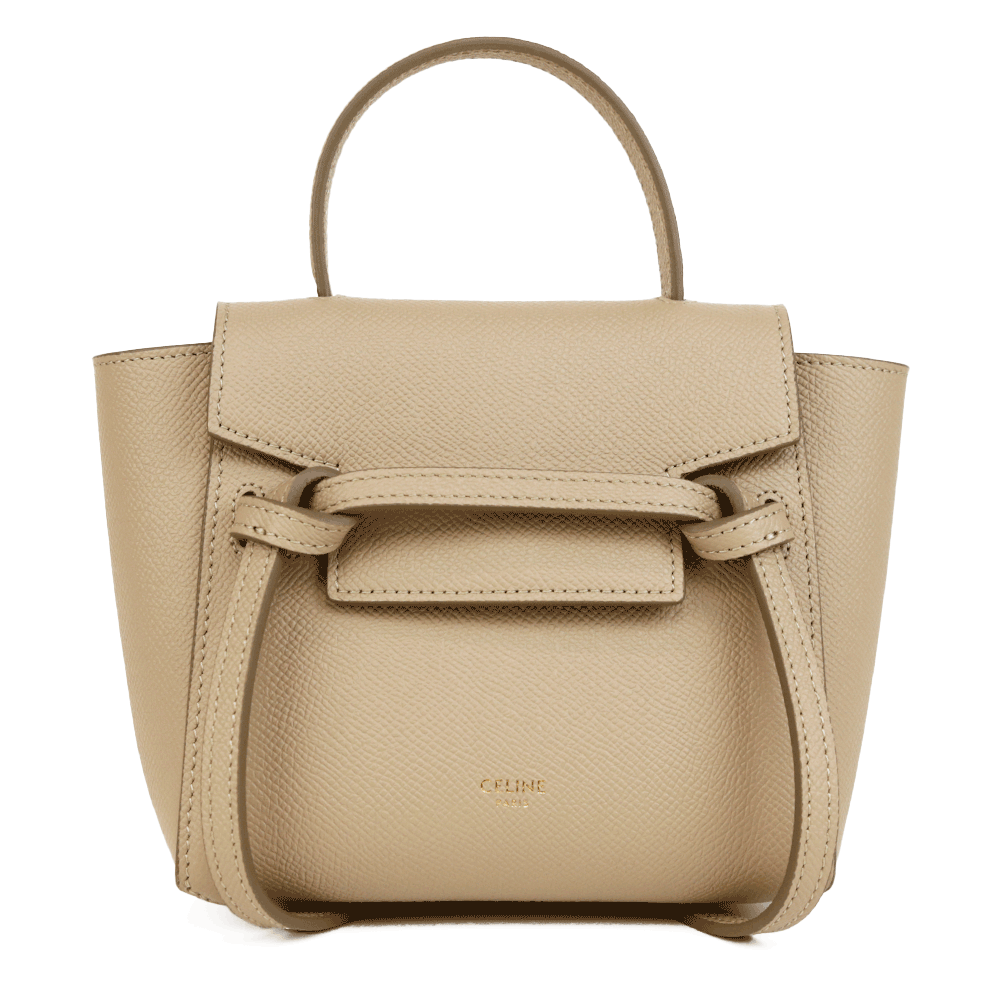 Celine Light Taupe Leather Pico Belt Bag