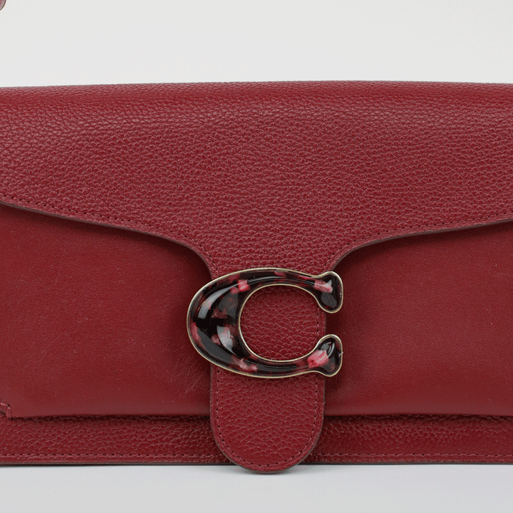 Coach Tabby Burgundy Leather Shoulder Bag