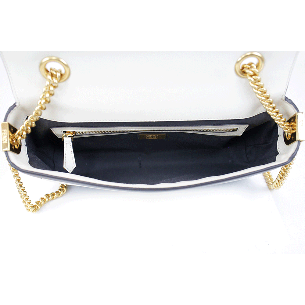 Fendi Nappa Bicolor Baguette Chain Bag