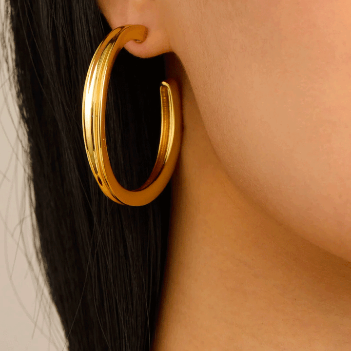 Jenny Bird Gold Slim Doune Hoop Earrings