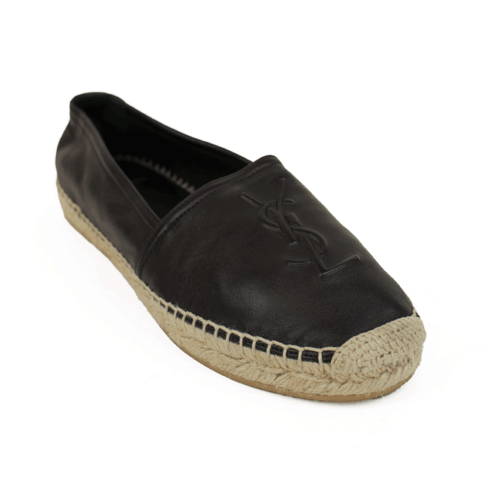 Saint Laurent YSL Monogram Espadrille Flats