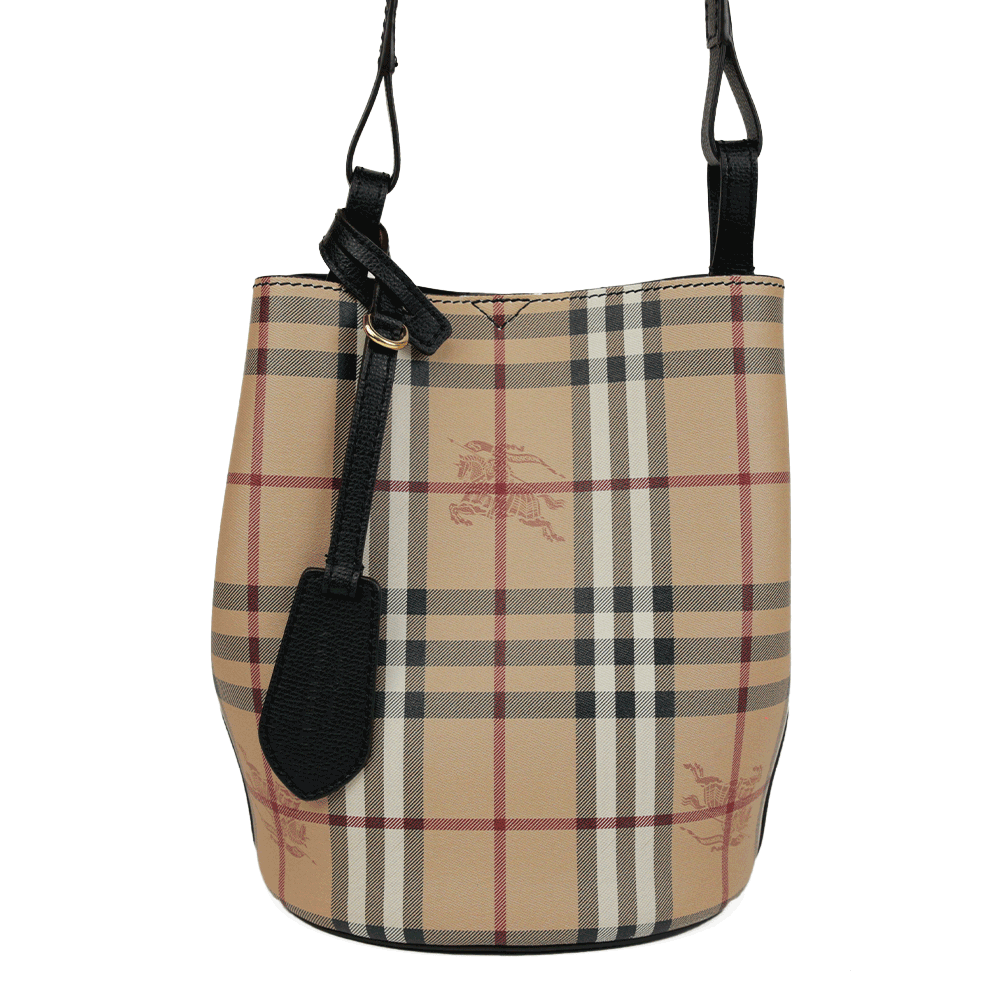 Burberry Lorne Haymarket Check Bucket Bag