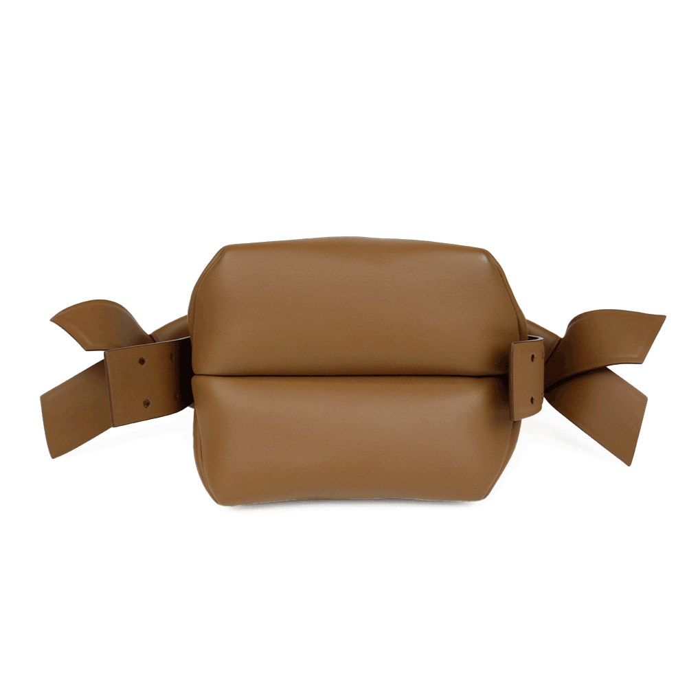 Acne Studios Mini Musubi Brown Leather Top Handle Bag