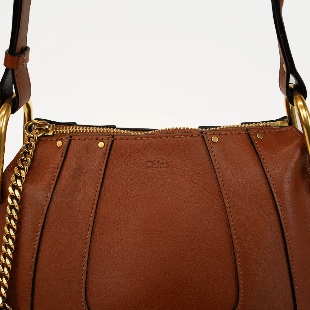 Chloe Brown Leather Hayley Hobo Bag