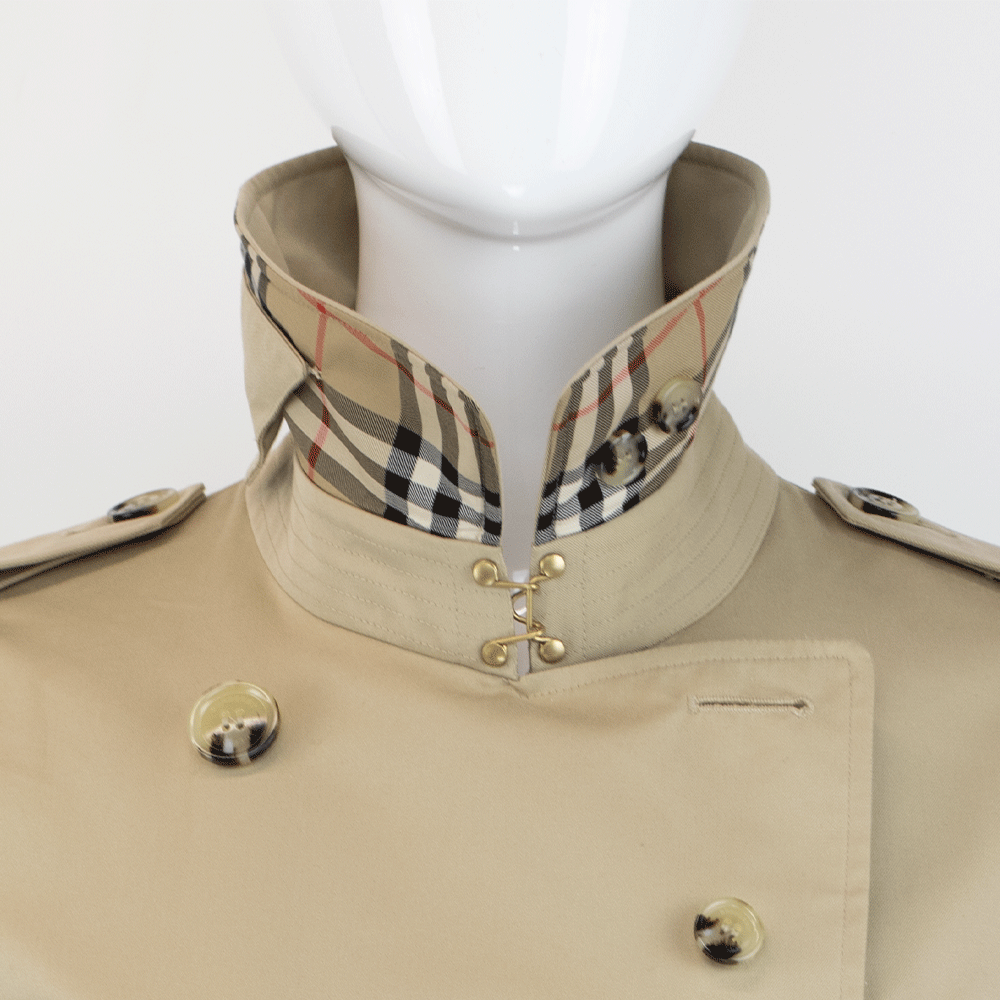 Burberry The Kensington Beige Cotton Trench Coat