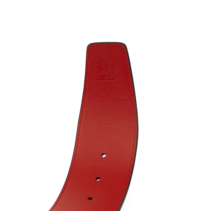 Christian Louboutin Loubiantic Logo Red Leather Belt