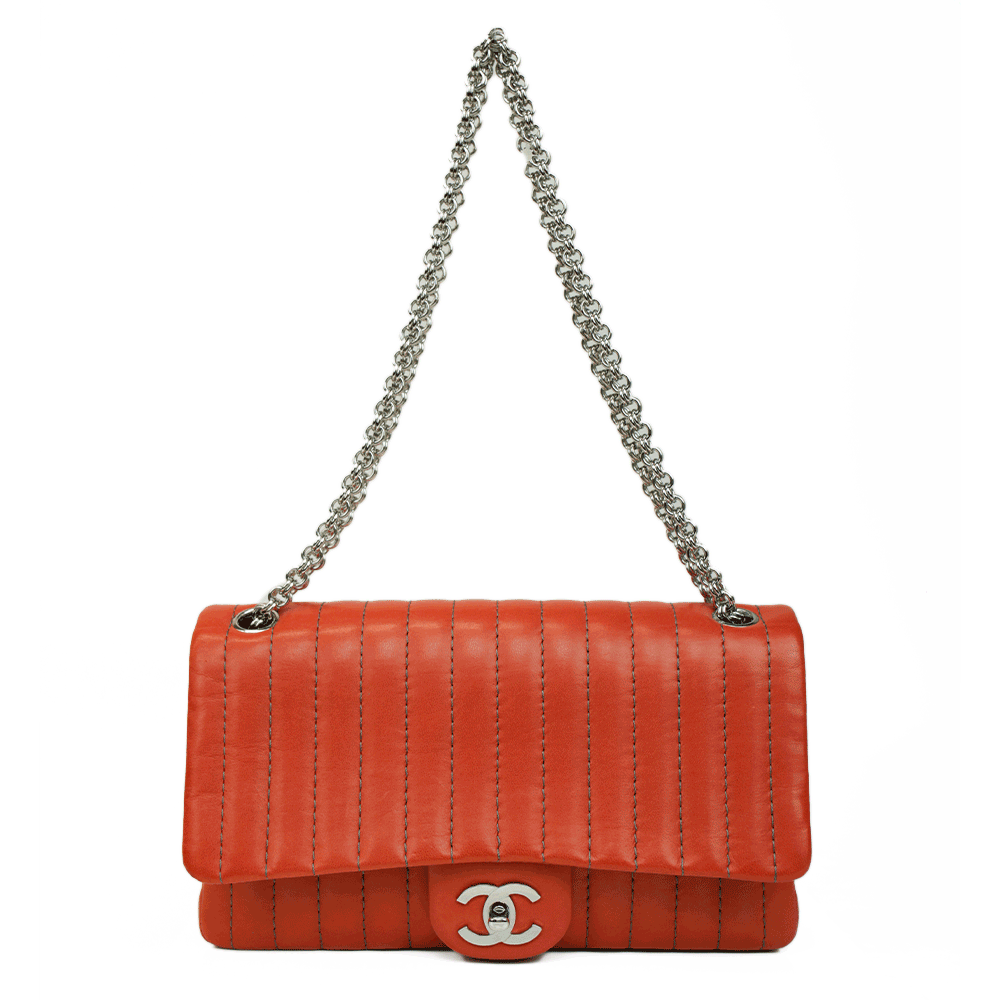 Chanel Red Vertical Quilt Flap Bag