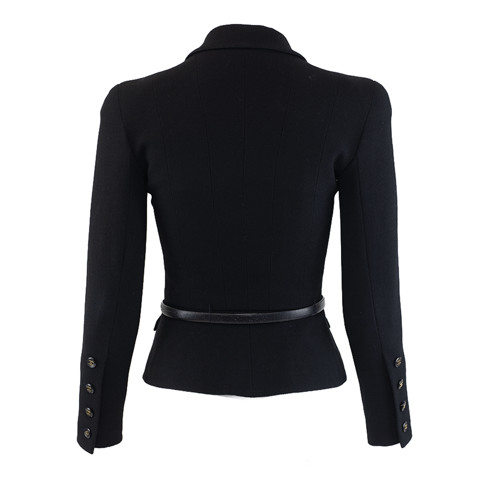 Chanel Vintage Belted Black Blazer