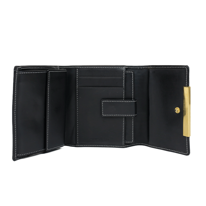 Givenchy Black Canvas 
Leather Bi-Fold Wallet